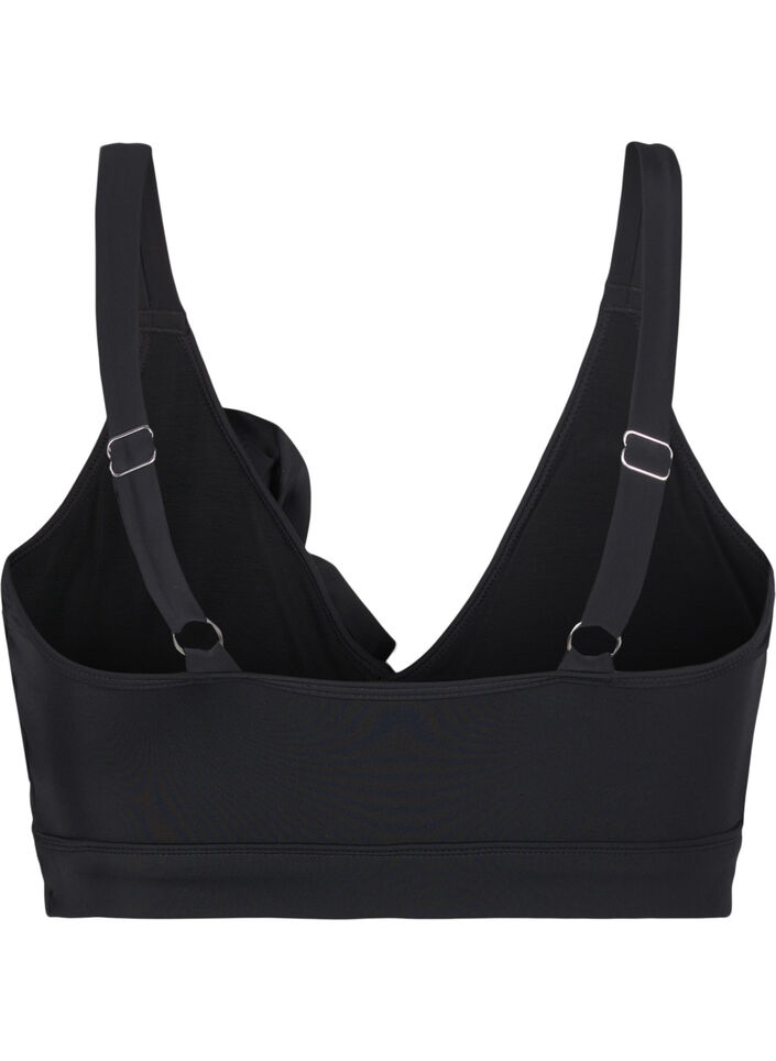 G&oacute;ra od bikini z falbankami i wyjmowanymi wkladkami, Czarne, Packshot image number 1