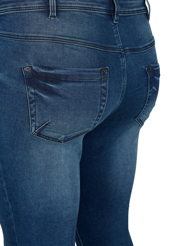 Jeansy Amy nad kostke z suwakiem, Niebieskie, Packshot image number 3
