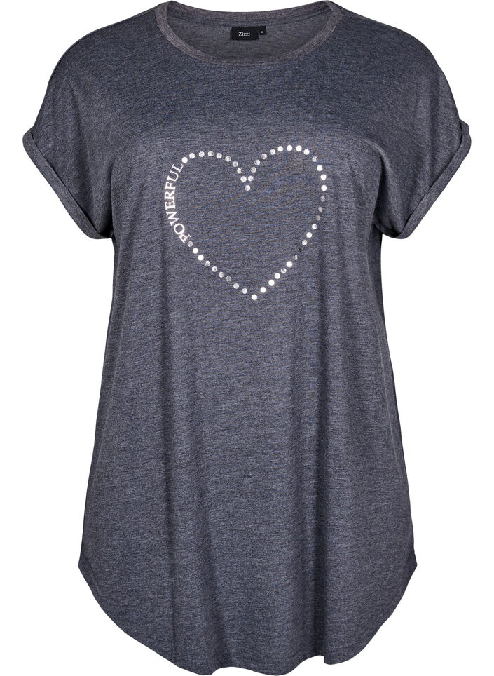 Koszula nocna z krótkim rekawem i nadrukiem tekstowym, , Packshot image number 0