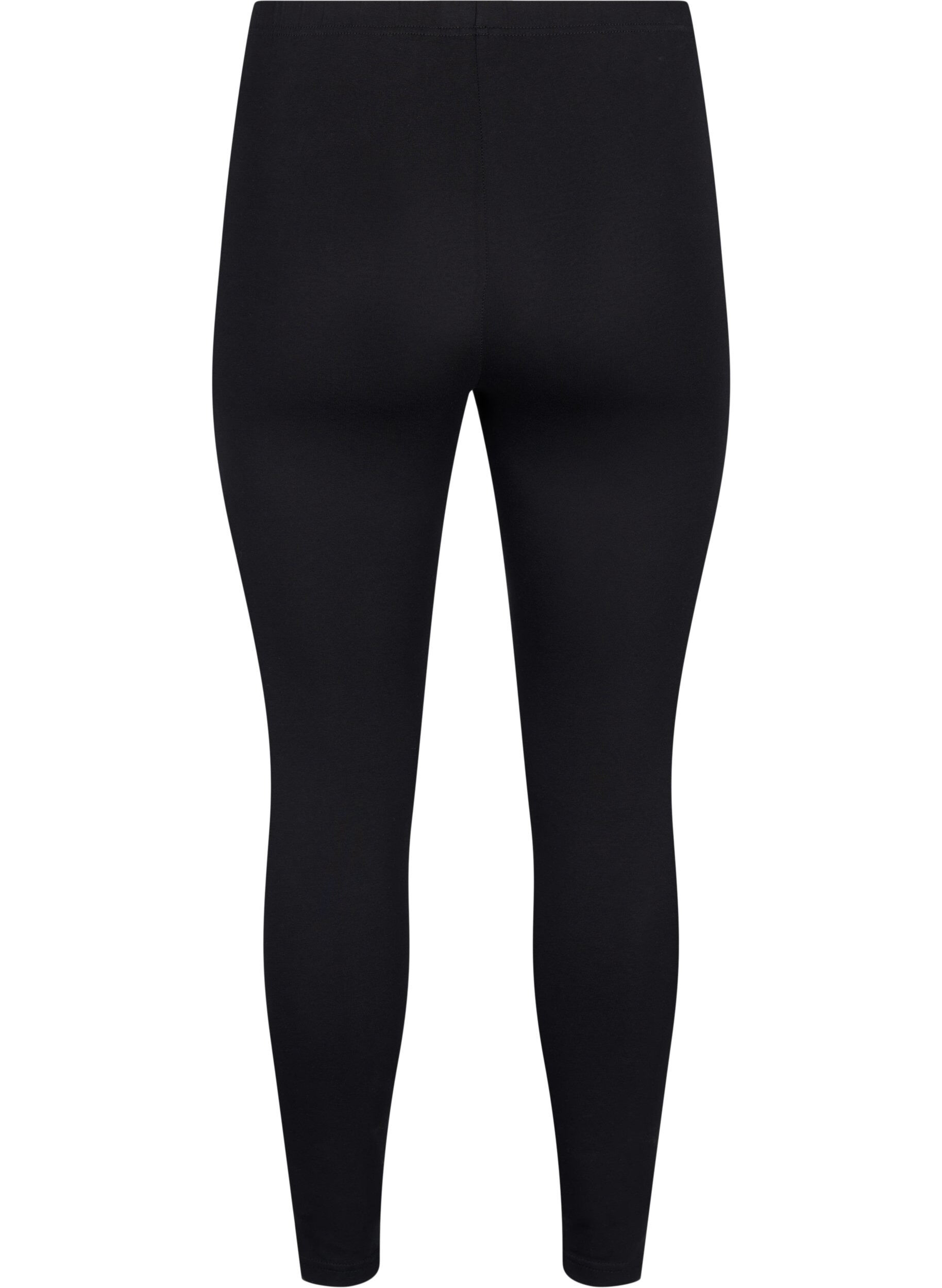 Zizzi2-pack bawelniane legginsy, Czarne, Packshot image number 1