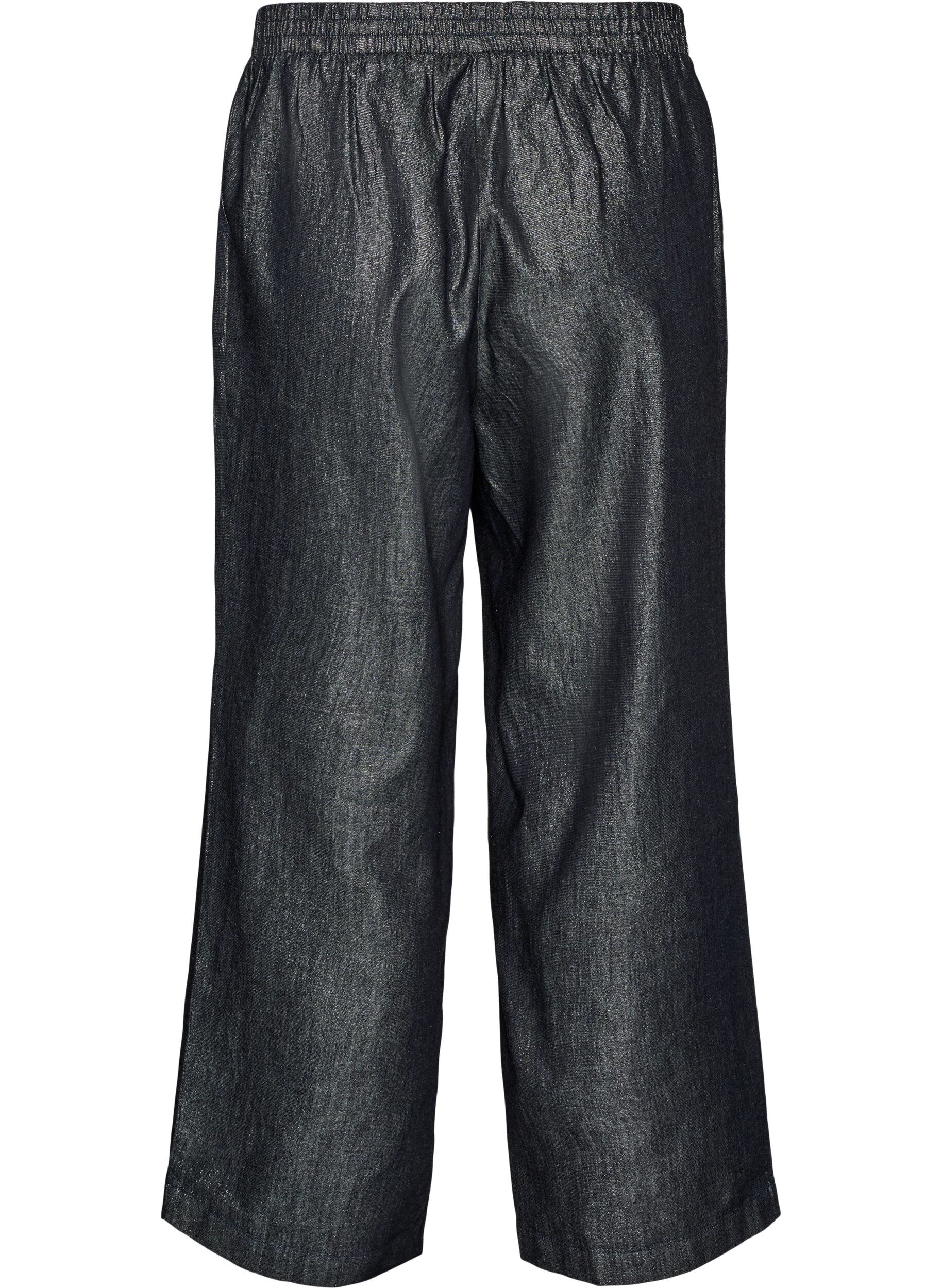 ZizziJeansy proste z nitka brokatowa, Szary, Packshot image number 1