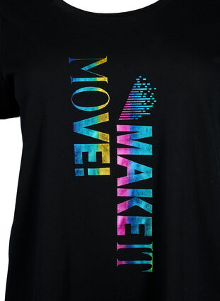 Sportowa koszulka z nadrukiem, Black Make It Move, Packshot image number 2
