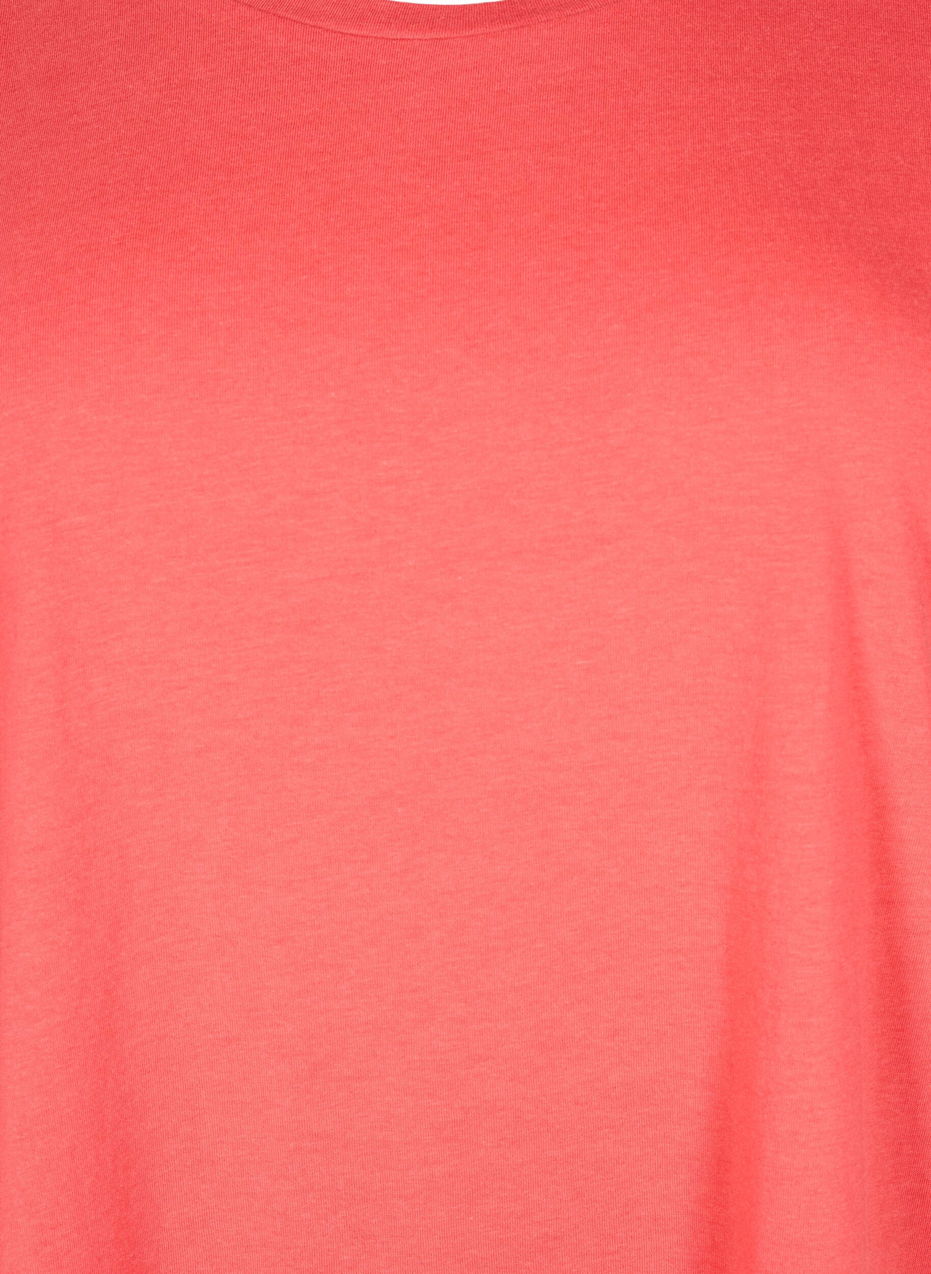 ZizziT-shirt z kr&oacute;tkim rekawem z mieszanki bawelny, Czerwony, Packshot image number 2
