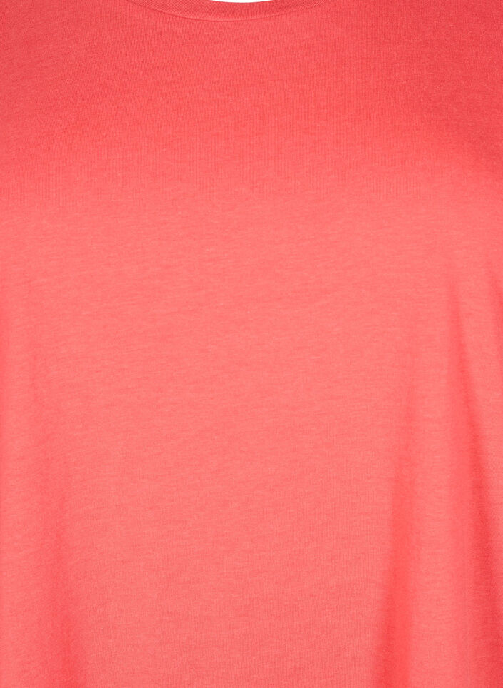 T-shirt z kr&oacute;tkim rekawem z mieszanki bawelny, Czerwony, Packshot image number 2