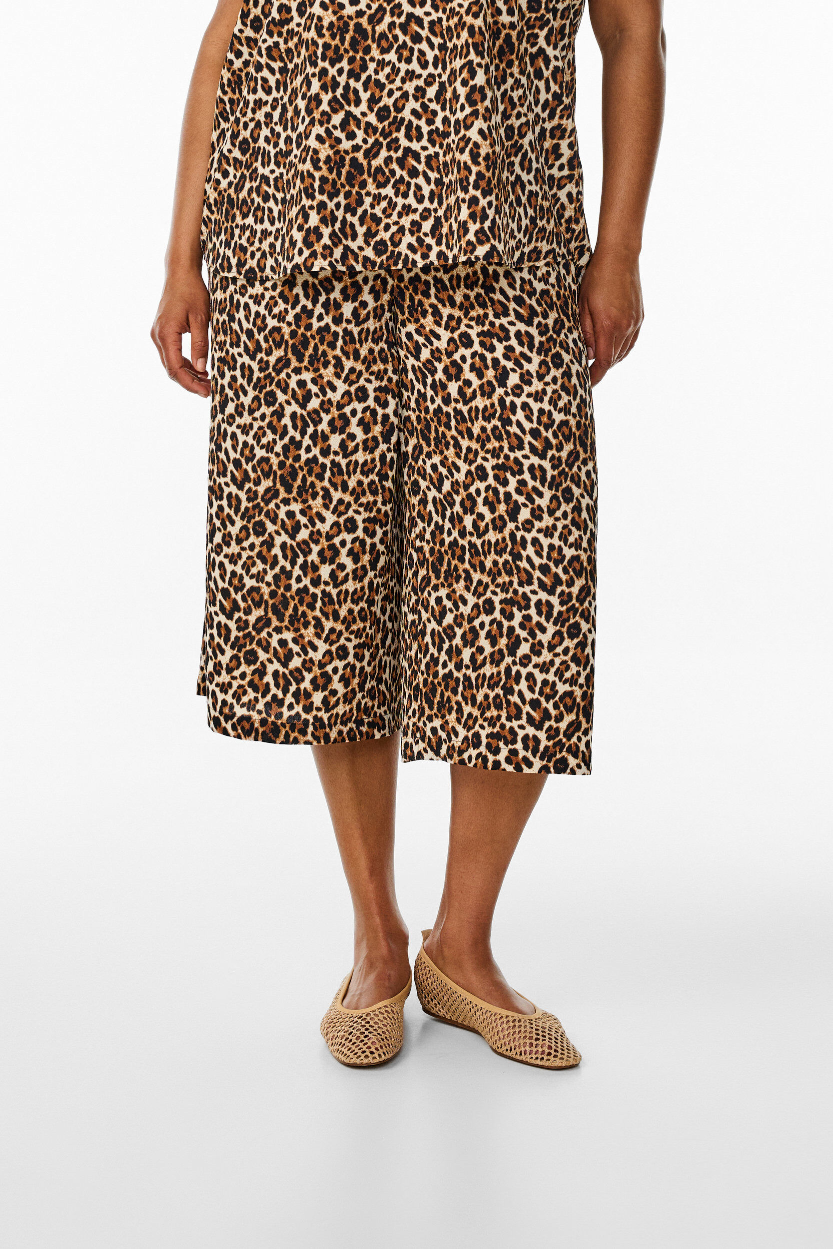 ZizziSpodnie culotte z nadrukiem, Zielony, Model image number 2