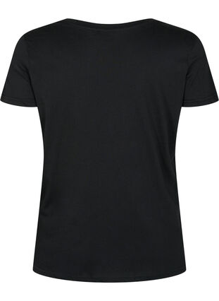 Sportowa koszulka z nadrukiem, Black w. Drop It, Packshot image number 1