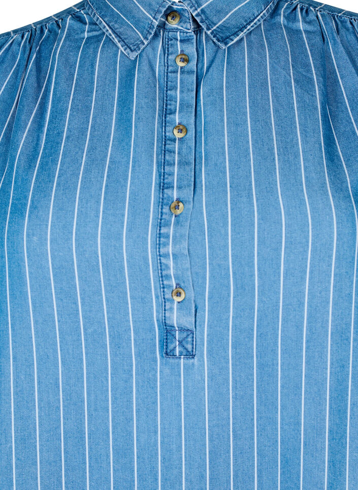 Dzinsowa tunika TENCEL™ w paski, Niebieskie, Packshot image number 2