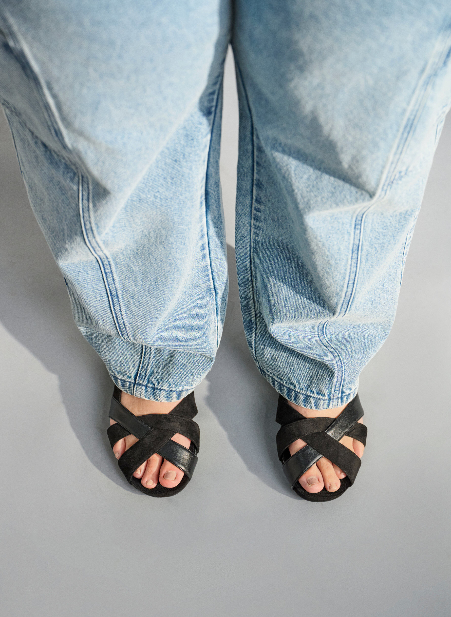 Zizzi Szerokie - Szpiczaste baleriny, Czarne, Image image number 0