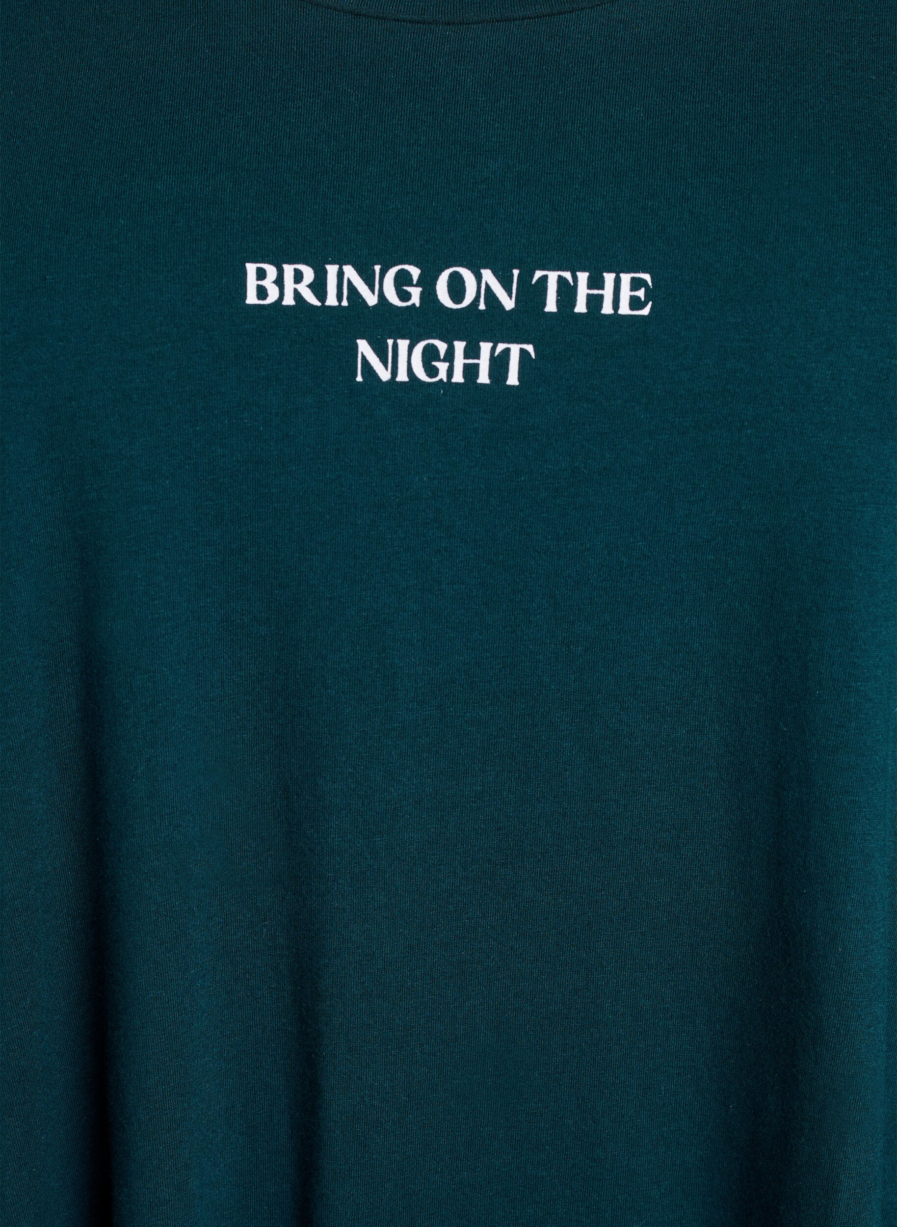 Zizzi Koszula nocna z dlugimi rekawami wykonana z bawelny organicznej, Zielony, Packshot image number 2