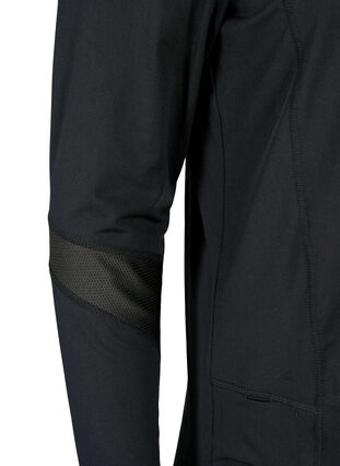 Bluza podstawowa z kieszeniami i siateczka, Black, Packshot image number 3