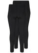2-pack legginsy Basic, Czarne, Packshot image number 1