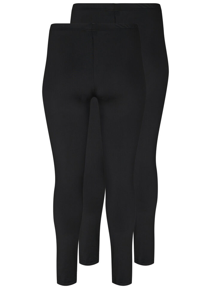 2-pack legginsy Basic, Czarne, Packshot image number 1