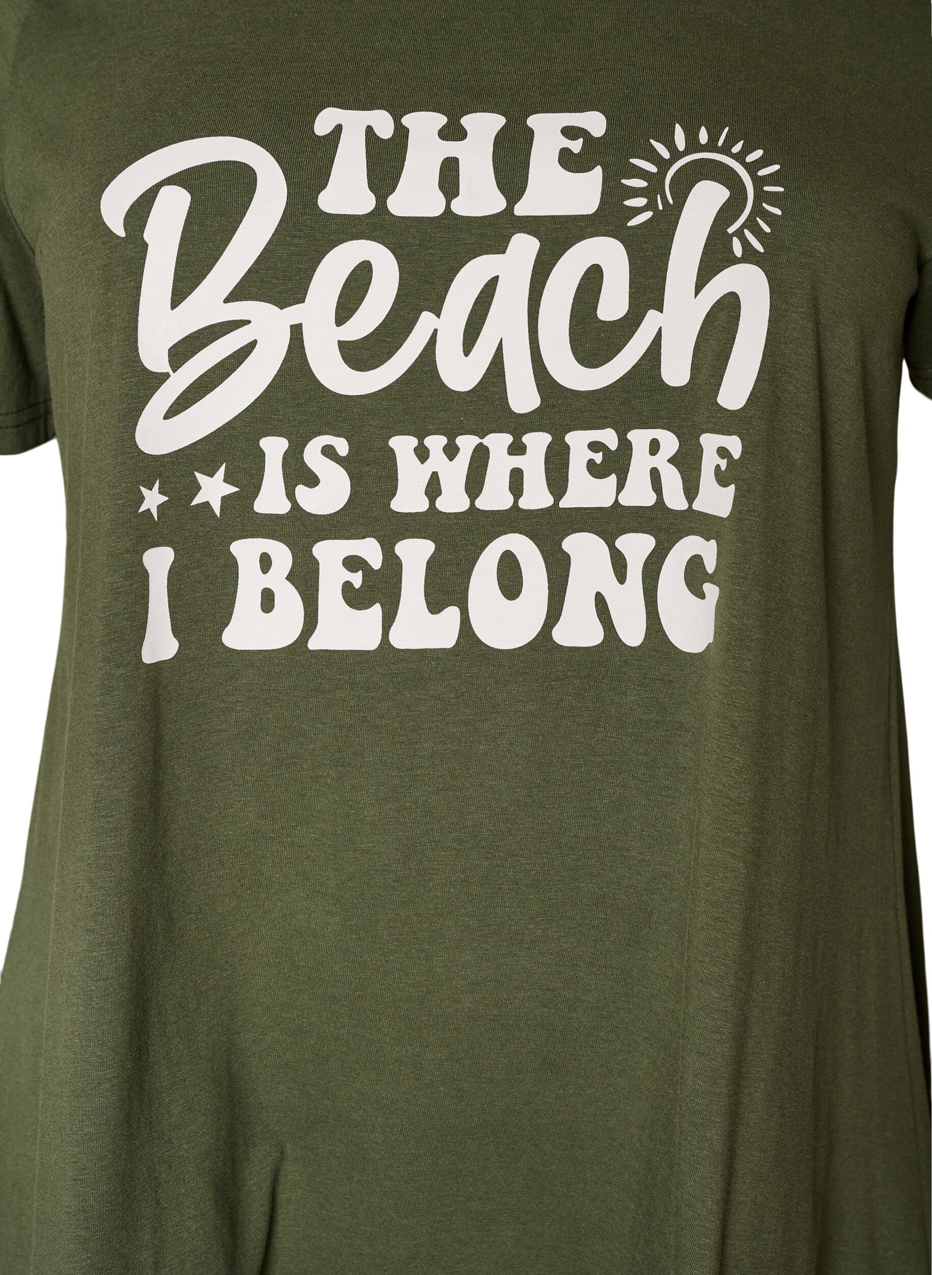 ZizziKoszulka w ksztalcie trapezu z okraglym dekoltem, Zielony, Packshot image number 2