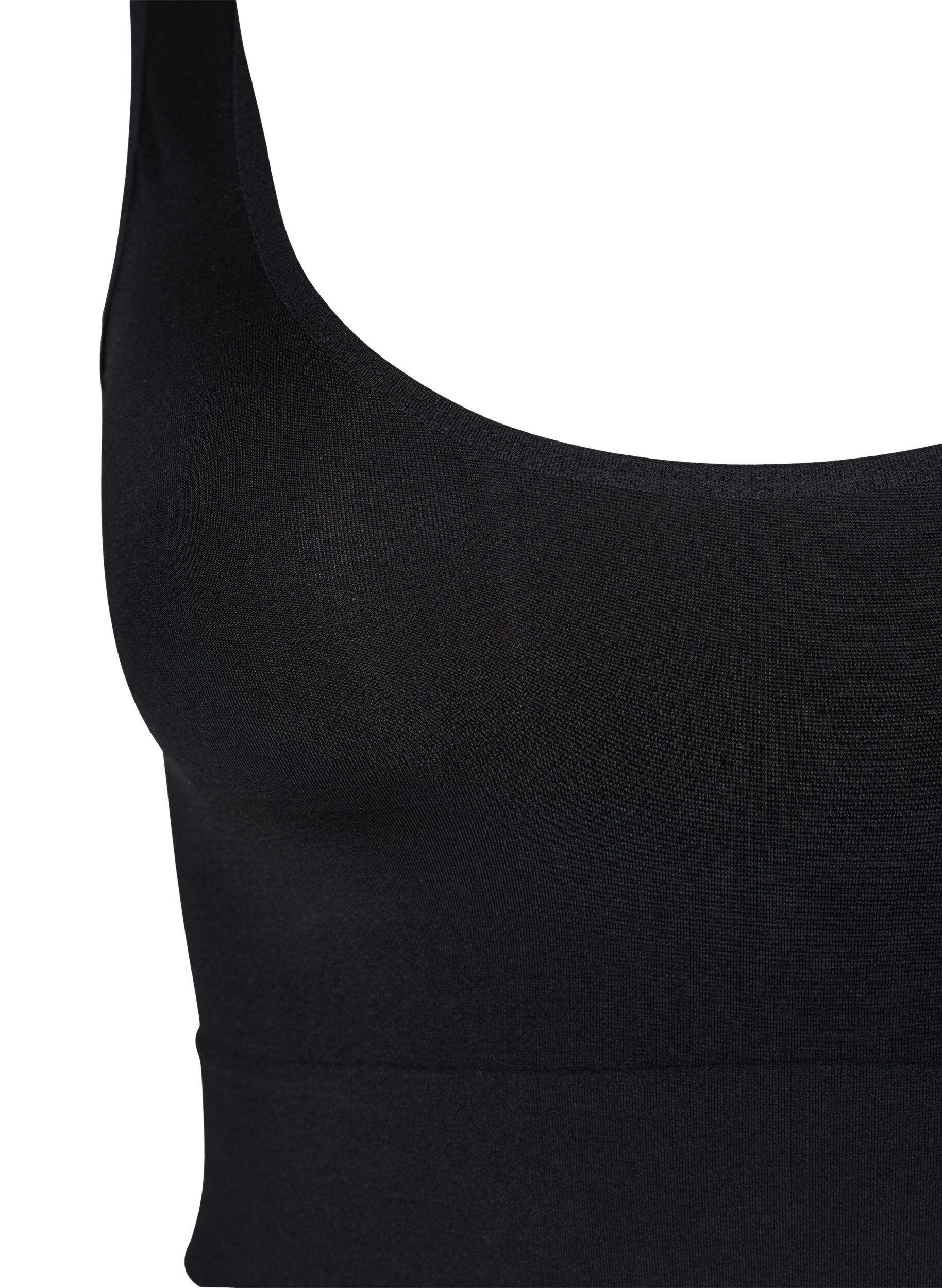 Zizzi Seamless bra with round neckline, Black, Packshot image number 2