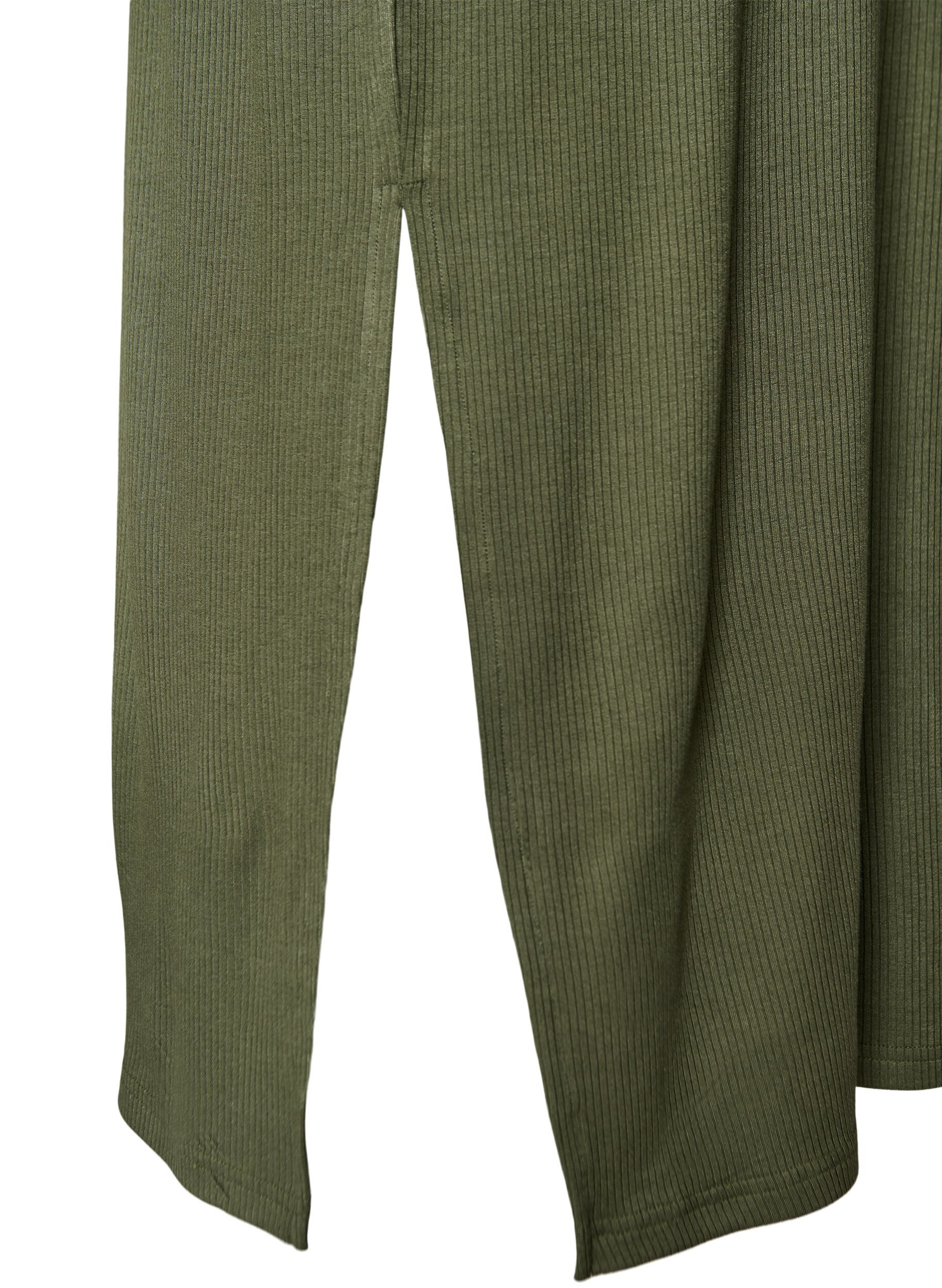 ZizziPrazkowana sukienka z wiskozy bez rekaw&oacute;w, Zielony, Packshot image number 3