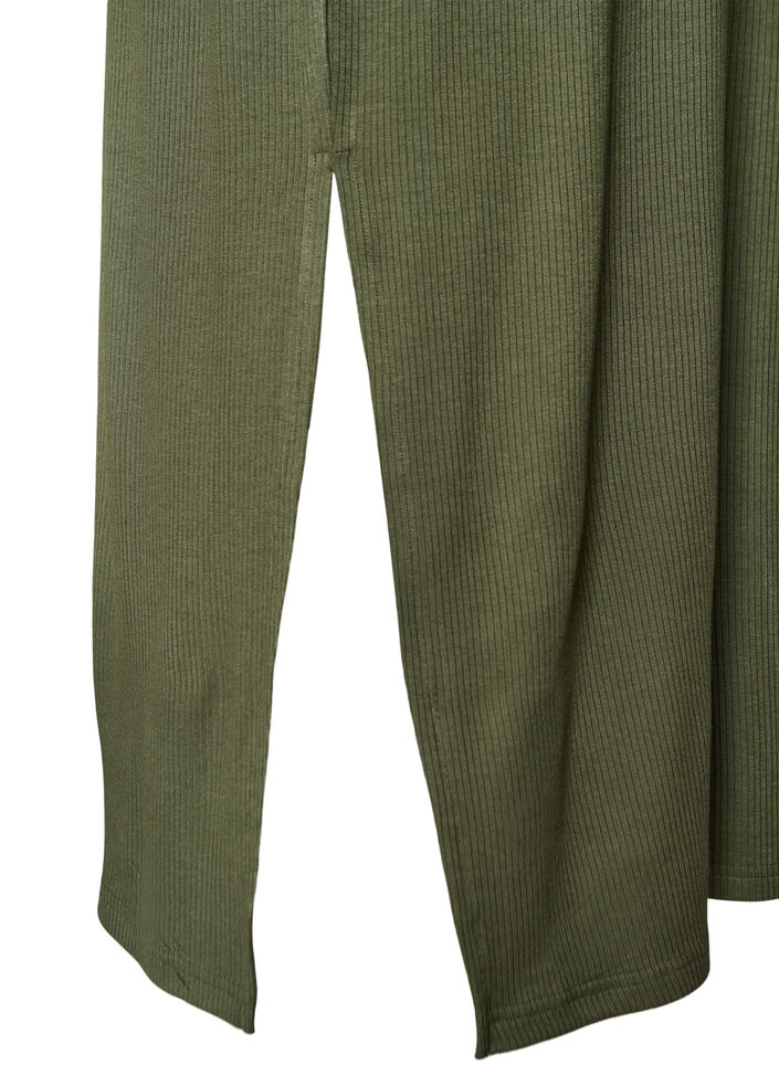 Prazkowana sukienka z wiskozy bez rekaw&oacute;w, Zielony, Packshot image number 3