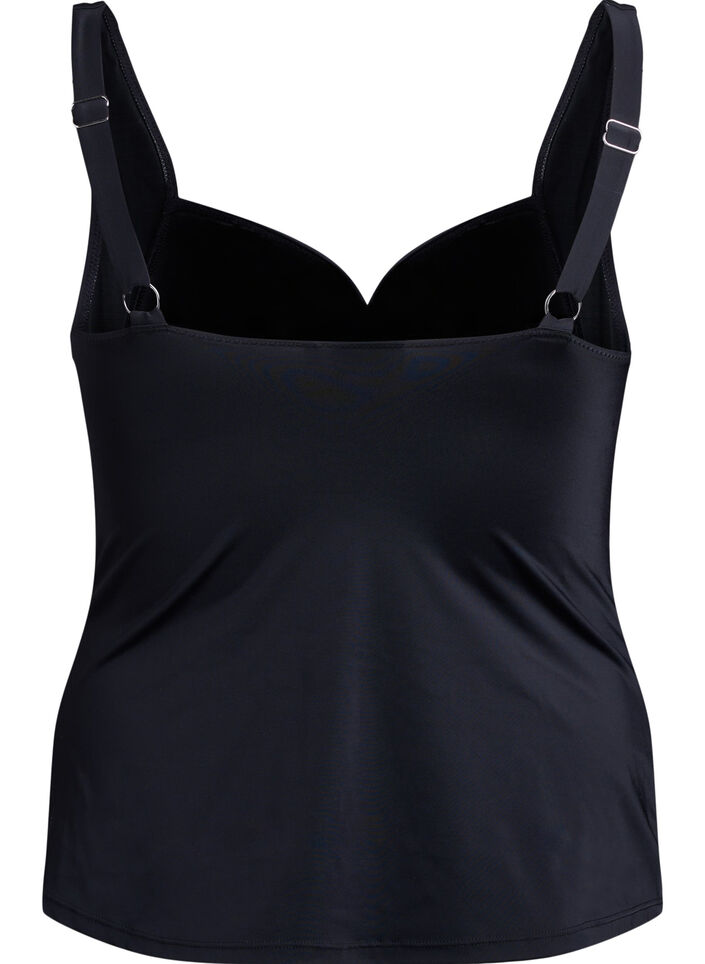 Tankini z drapowaniami, Czarne, Packshot image number 1