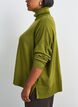 Sweter z kolnierzykiem i luznym krojem, Zielony, Model image number 4