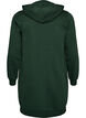 Dluga bluza z kapturem, zamkiem blyskawicznym i kieszeniami, Zielony, Packshot image number 1