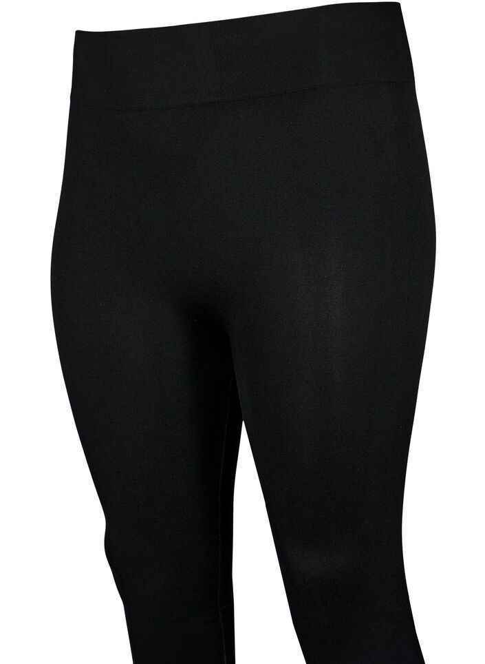 Bezszwowe legginsy Basic, Czarne, Packshot image number 3