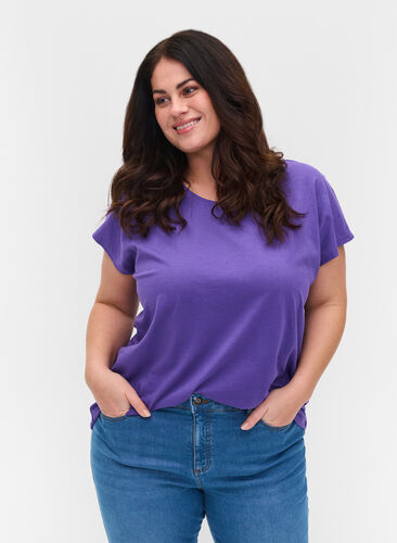 Koszulka z mieszanki bawelny, Ultra Violet, Model image number 0