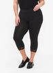 2-pair legginsy 3/4 z koronkowym wykonczeniem, Black / Black, Model image number 2