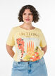 Bawelniana koszulka z nadrukiem, Ż&oacute;łty, Model image number 0