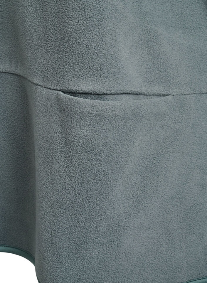 Luzna bluzka polarowa z kieszeniami, Zielony, Packshot image number 3