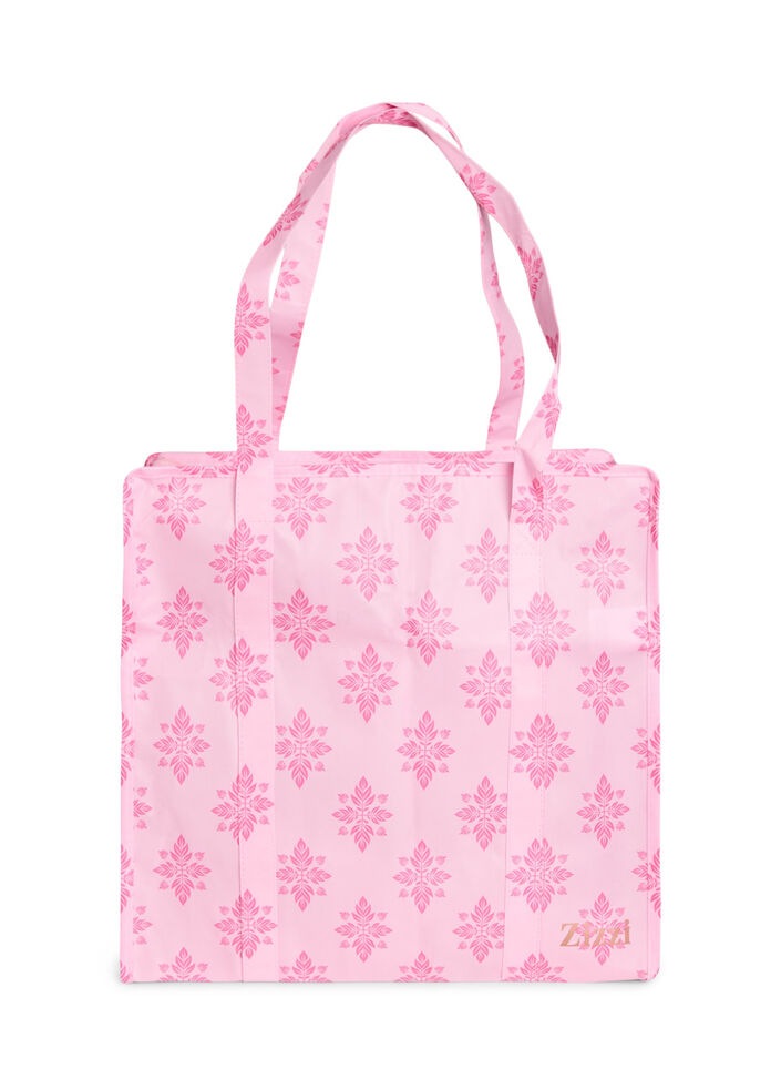 Torba na zakupy z suwakiem, R&oacute;żowy, Packshot image number 1