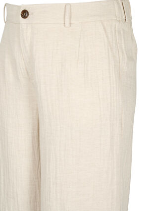 Spodnie garniturowe z mieszanki materialów z lnem, Rainy Day, Packshot image number 2