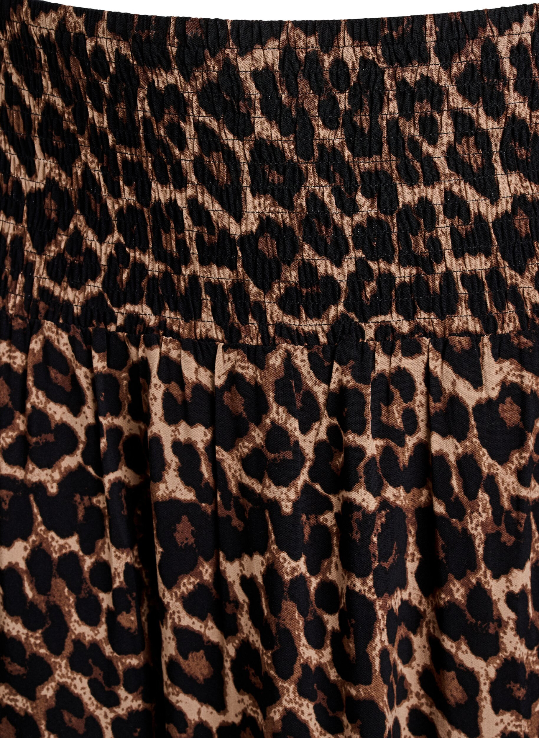 ZizziSp&oacute;dnica maxi z wiskozy z marszczeniem, Brązowy, Packshot image number 2