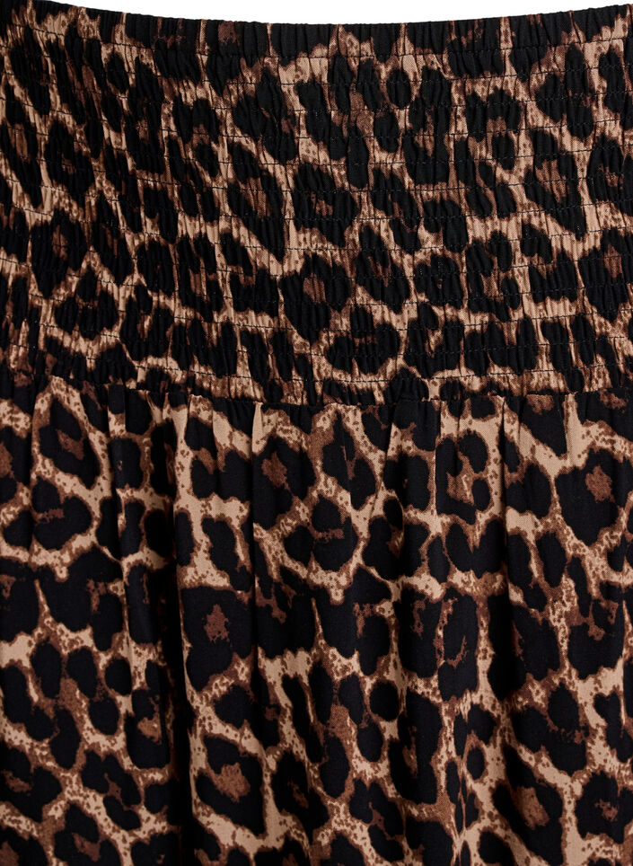 Sp&oacute;dnica maxi z wiskozy z marszczeniem, Brązowy, Packshot image number 2