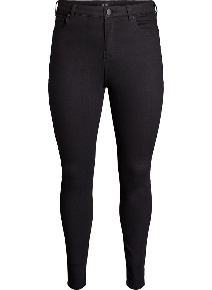 Jeansy super slim z wysokim stanem Amy, Czarne, Packshot image number 0