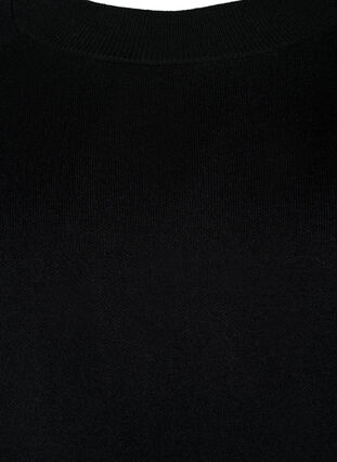 Sweter z mieszanki wiskozy z rozcieciem z boku, Black, Packshot image number 2