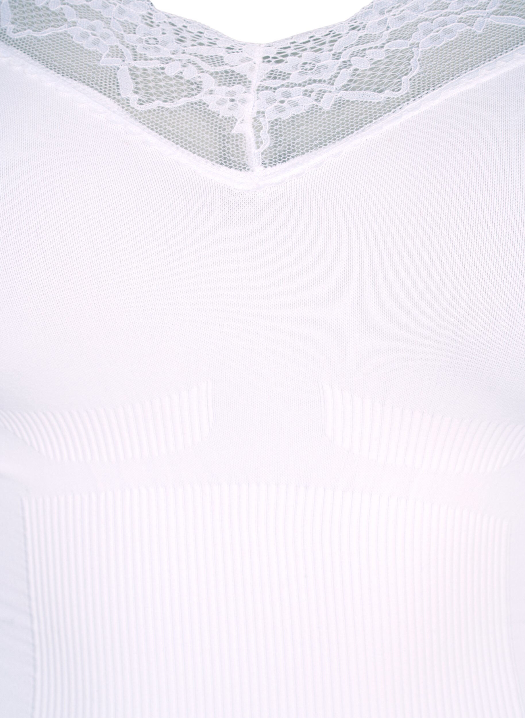 Zizzi  Koronkowe body modelujace, Biały, Packshot image number 2