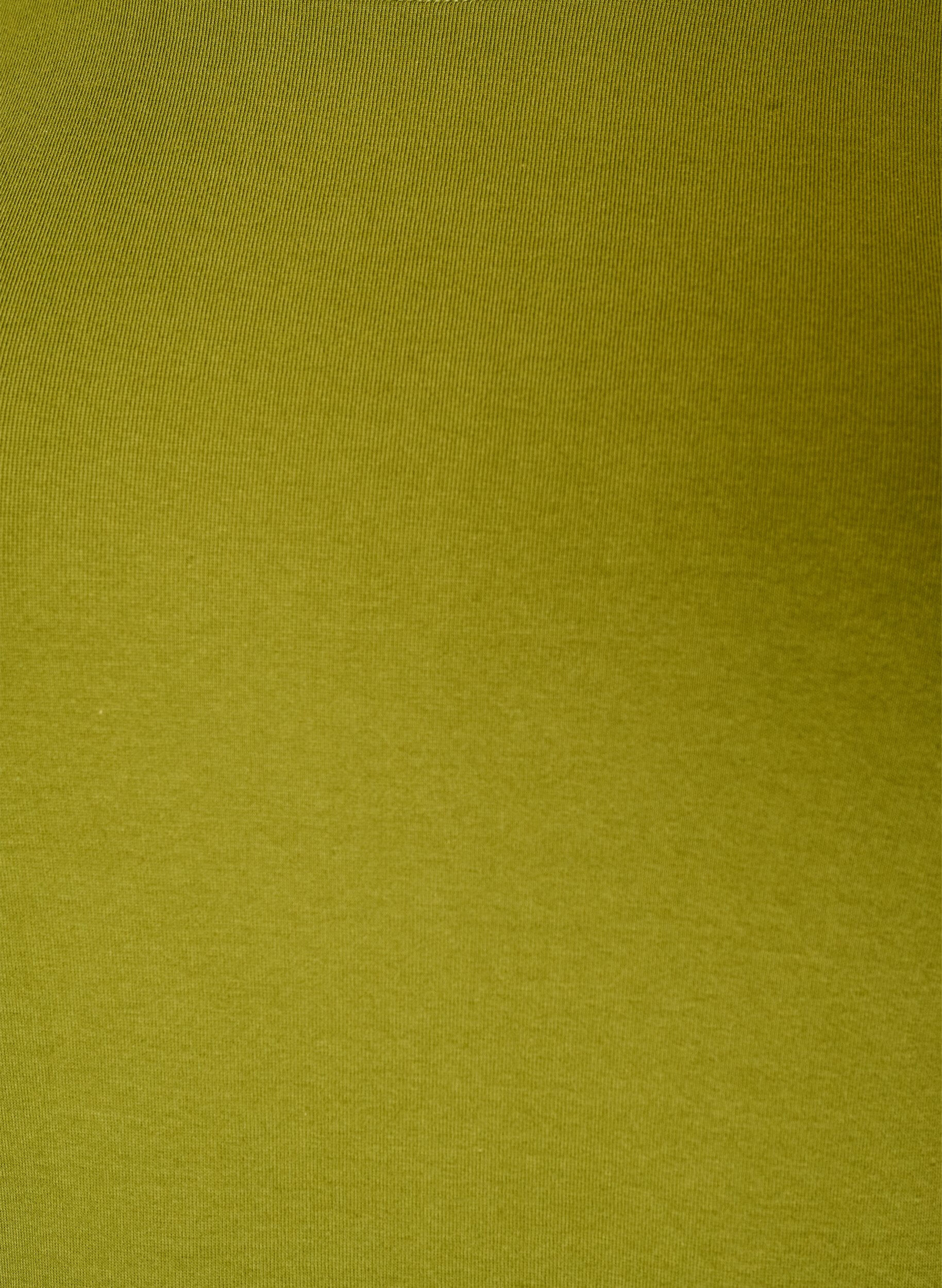 ZizziBasicowy T-shirt z dlugim rekawem i okraglym dekoltem, Zielony, Packshot image number 2
