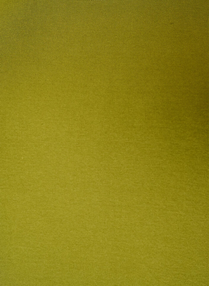 Basicowy T-shirt z dlugim rekawem i okraglym dekoltem, Zielony, Packshot image number 2
