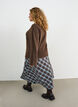 Trapezowa sp&oacute;dnica maxi w kratke, Niebieskie, Model image number 1