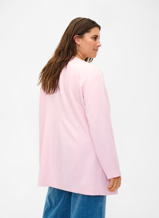 Wiosenna kurtka z ukrytym zapieciem na guziki, Parfait Pink, Model image number 1