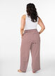 Spodnie pizamowe w paski z wysoka talia i szerokimi nogawkami, Czerwony, Model image number 1