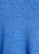 Dzianinowa bluzka z dekoltem w szpic i raglanowymi rekawami, Niebieskie, Packshot image number 2