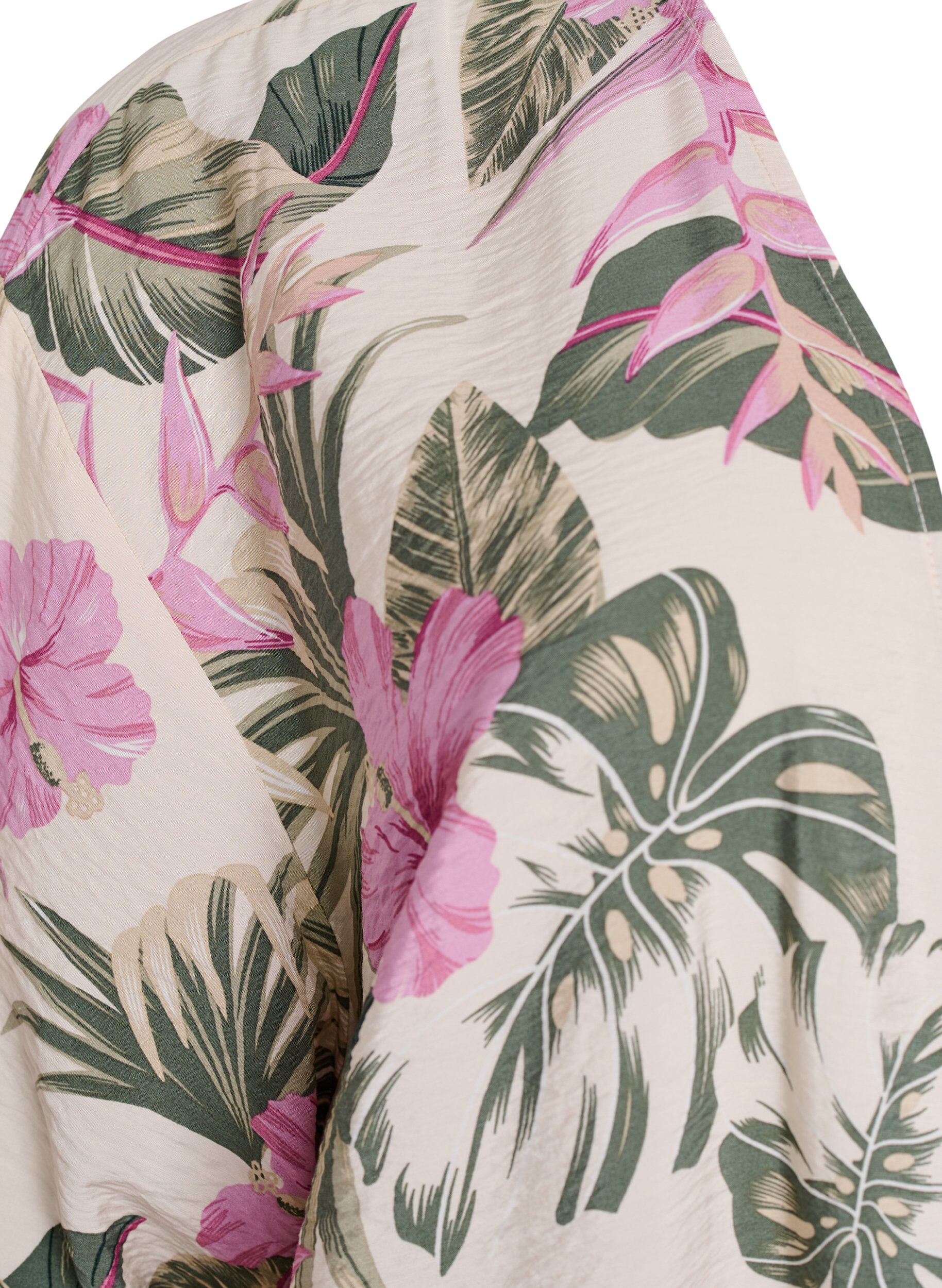 Zizzi Kimono z wiskozy z rekawami 3/4, Biały, Packshot image number 2