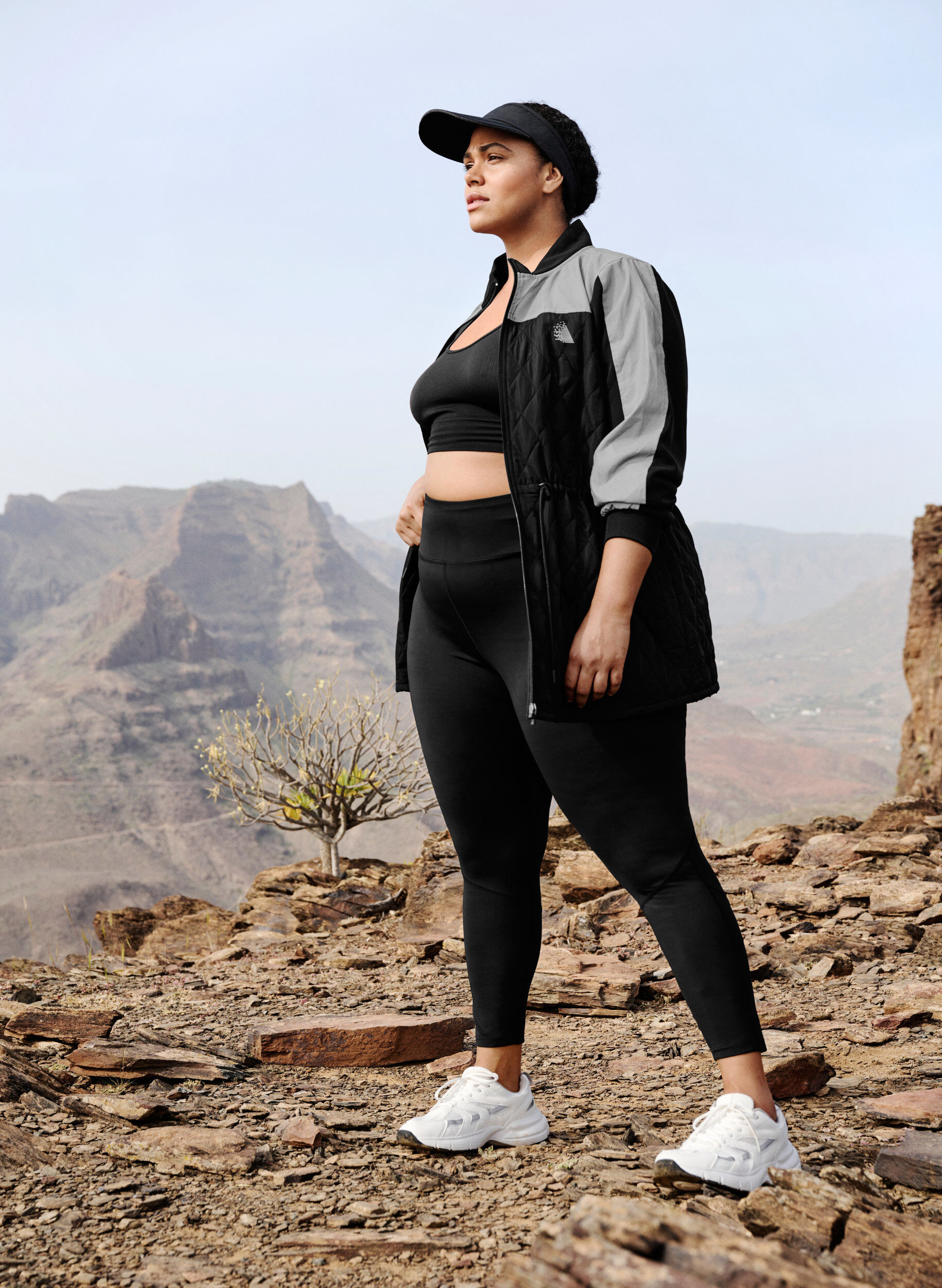 Zizzi Odblaskowa sportowa kurtka z regulacja w pasie, Black w. Reflex, Image image number 1