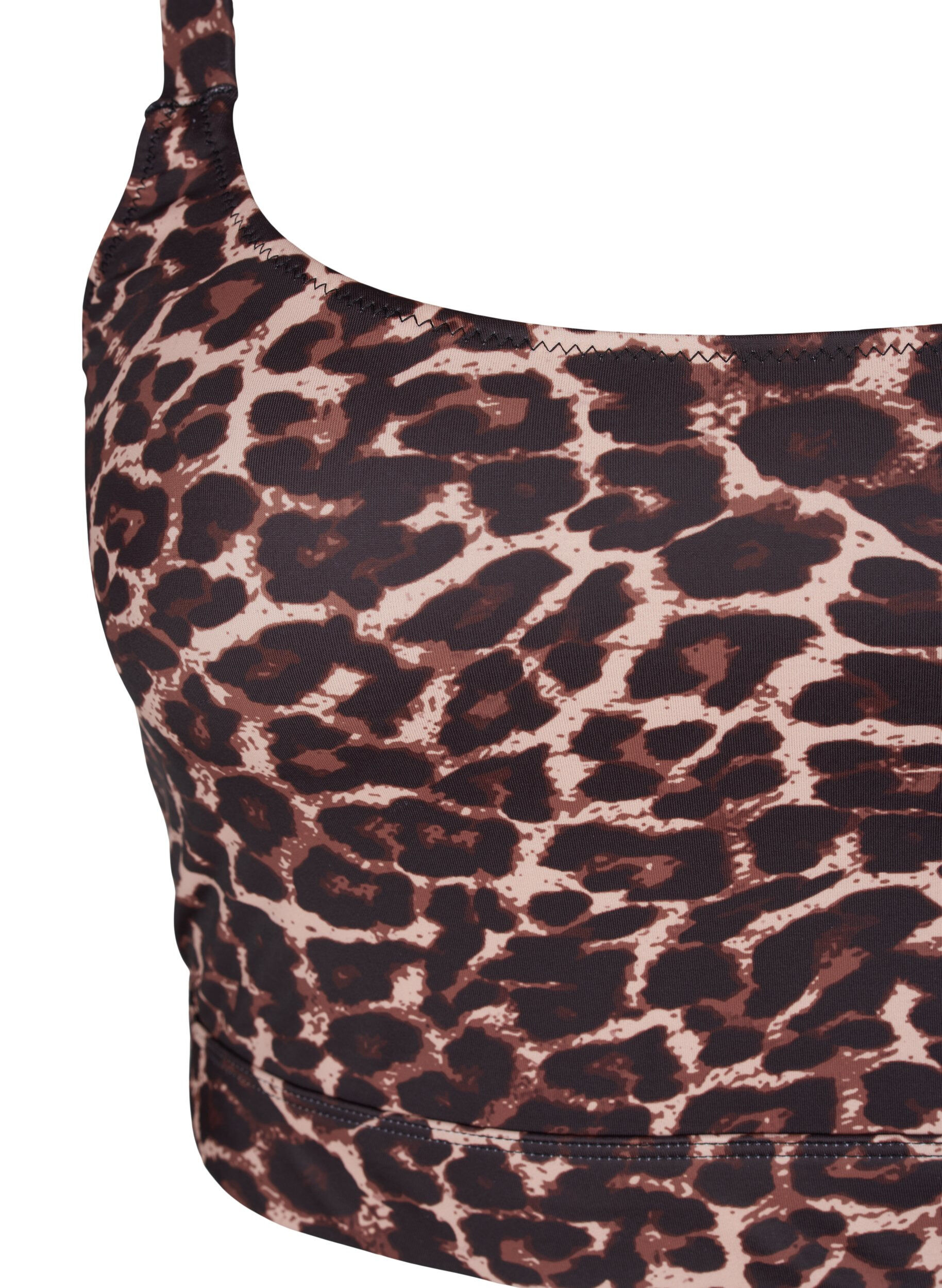 Zizzi G&oacute;ra od bikini z nadrukiem i regulowanymi ramiaczkami, Autentic Leopard, Packshot image number 2