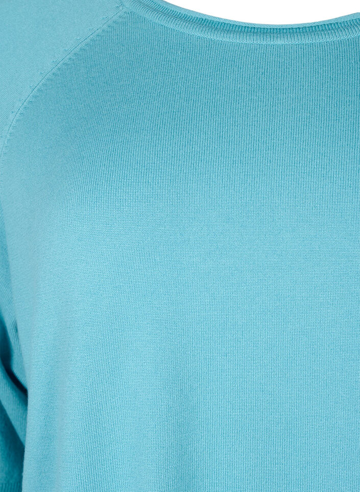 Bluzka z dzianiny wiskozowej z rekawem 3/4, Reef Waters, Packshot image number 2