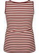 Tank top w paski o prazkowanej strukturze, Czerwony, Packshot image number 1