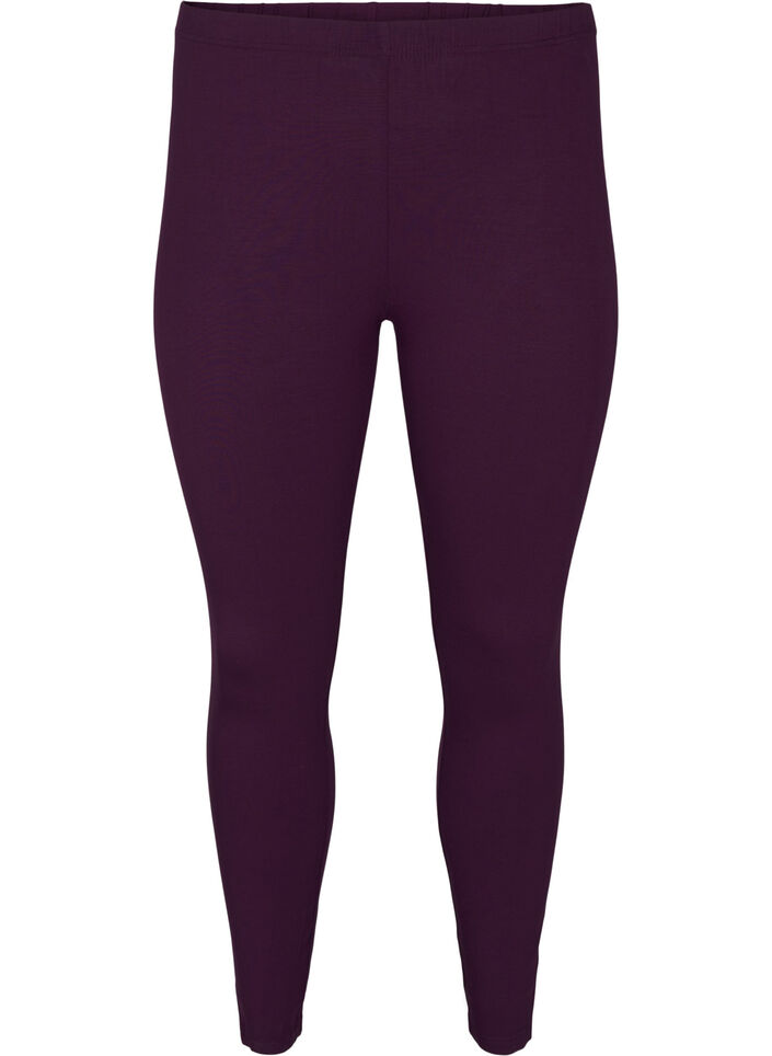 Legginsy basic z wiskozy, Fioletowy, Packshot image number 0
