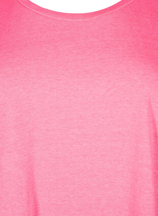 Bawelniant T-shirt w neonowym kolorze, Neon pink, Packshot image number 2
