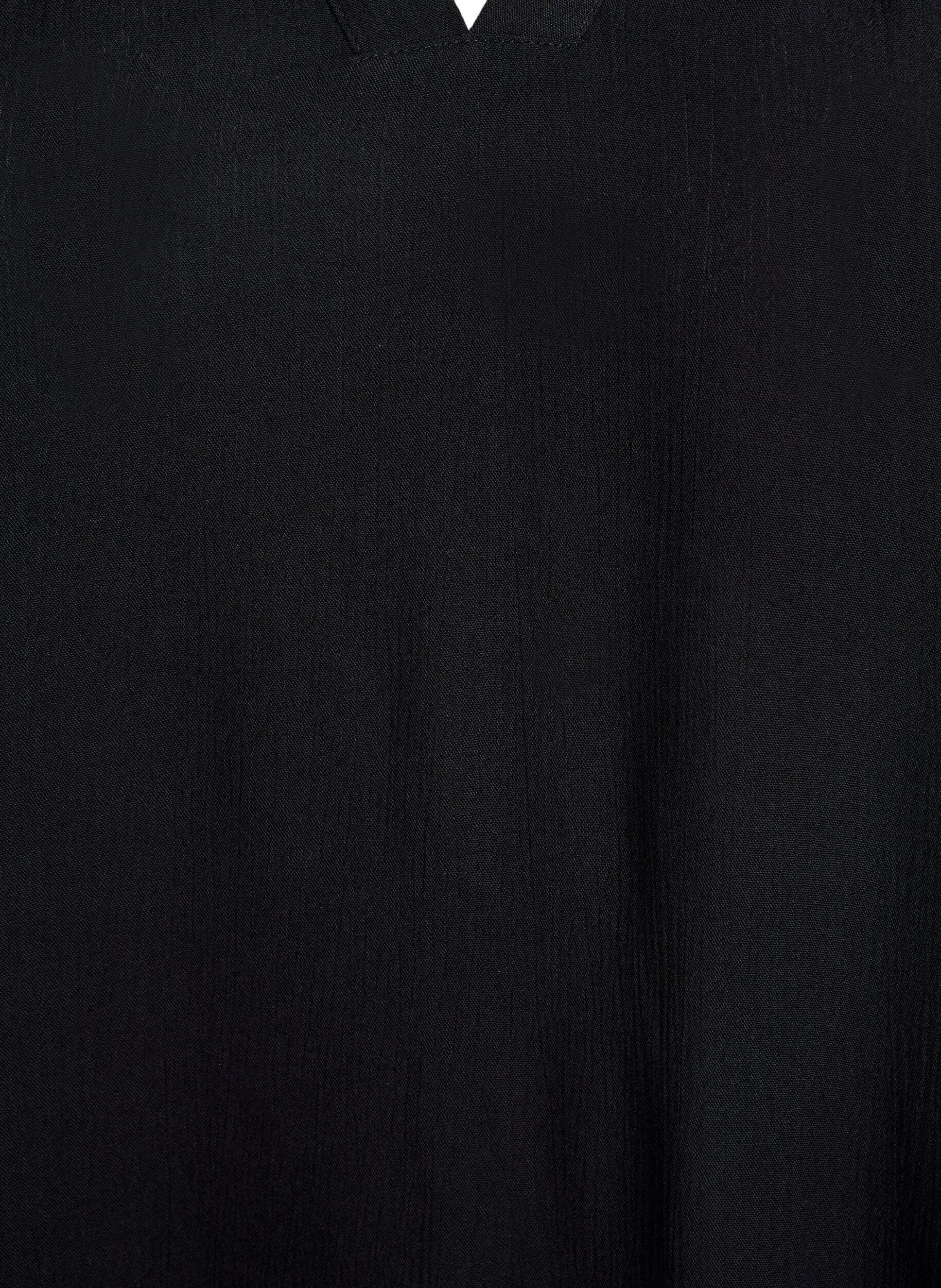 Zizzi Tunika o&nbsp;kroju trapezowym z&nbsp;rekawami 3/4, Czarne, Packshot image number 2