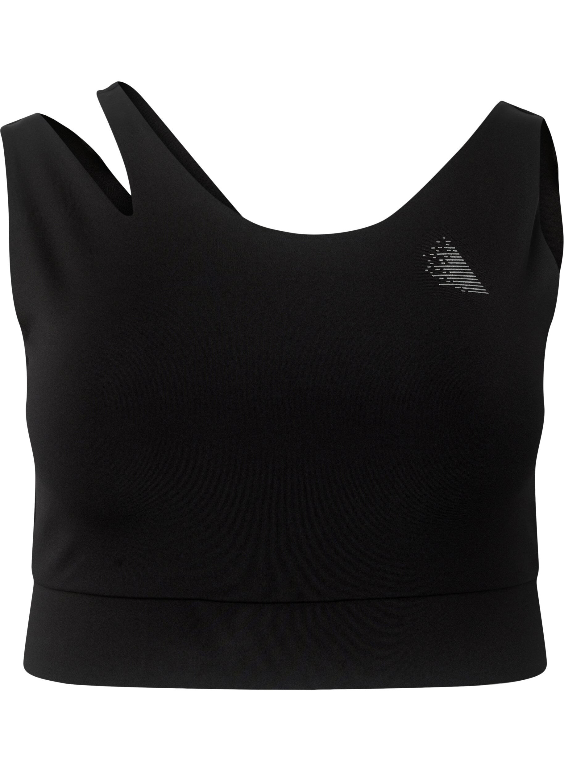Zizzi Sports bra with cut out part, Black, Packshot image number 0
